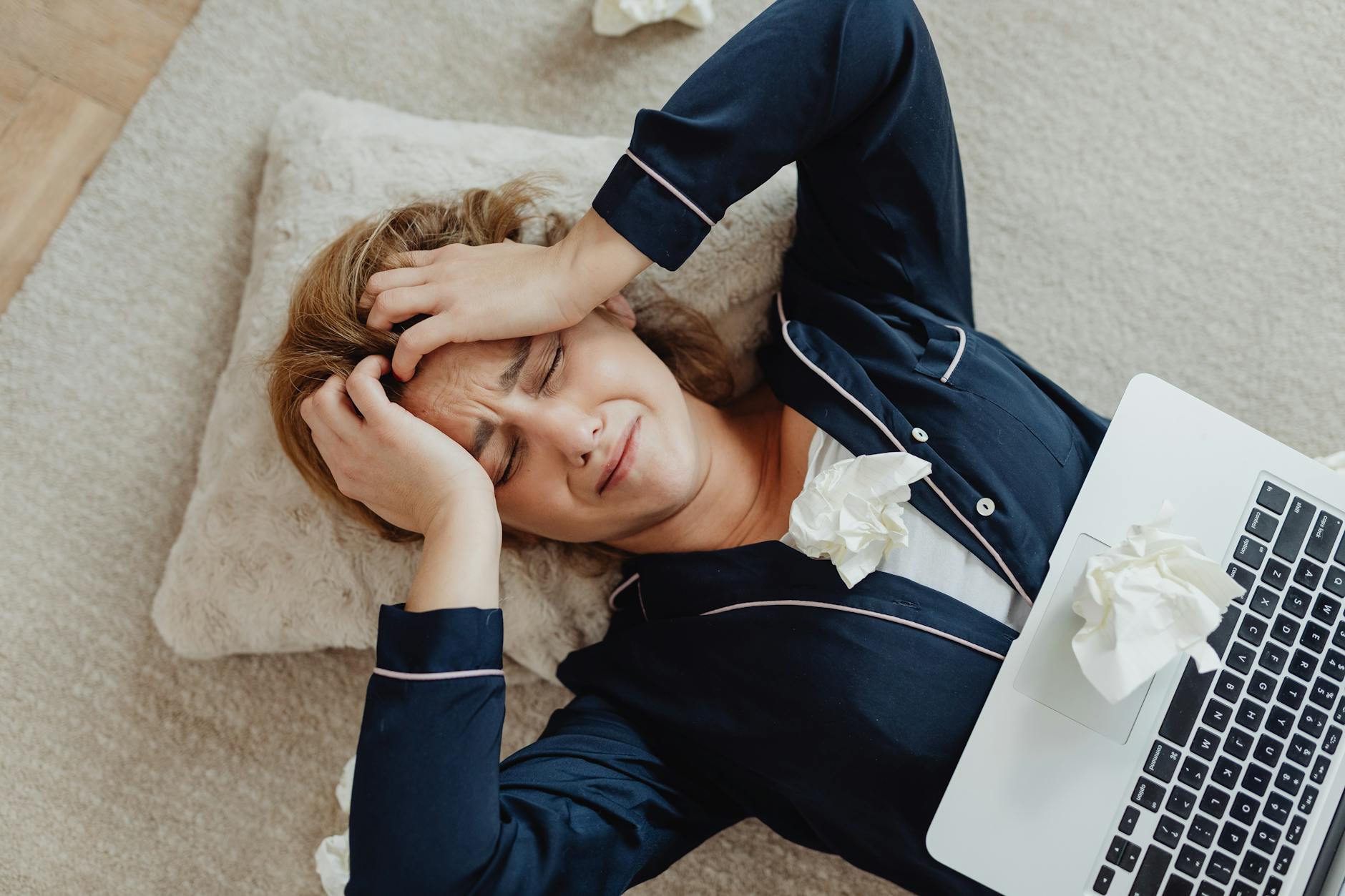 photo of a stressed out woman